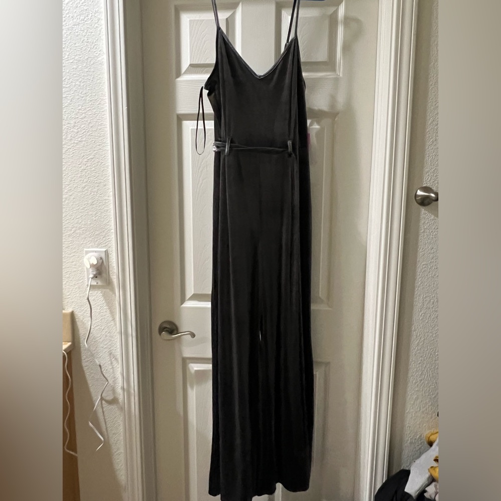 Velvet Wide Leg Jumpsuit
